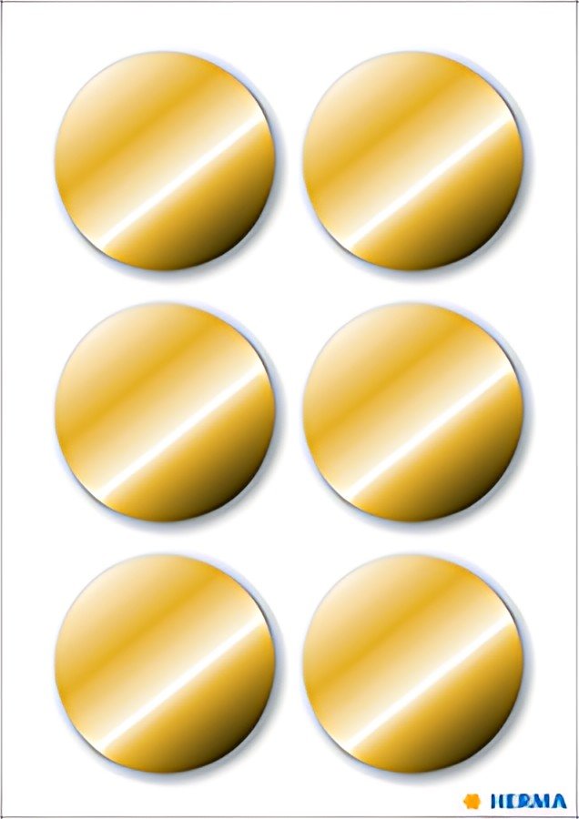 HERMA Sticker de Noël, rond, 32 mm, or