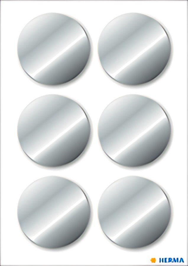 HERMA Sticker de Noël, rond, 32 mm, argent