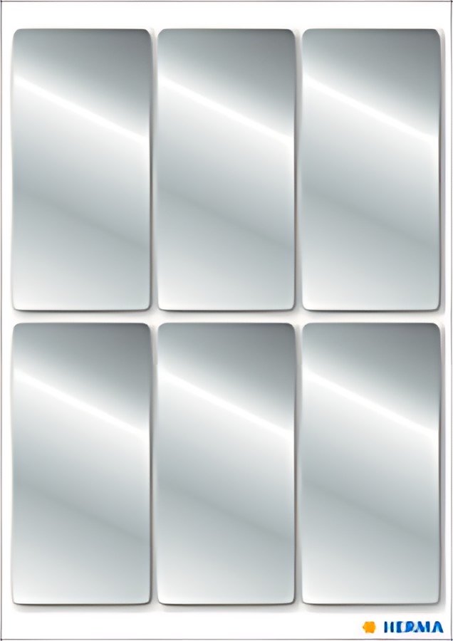 HERMA Sticker de Noël, rectangulaire, 26 x 54 mm, argent