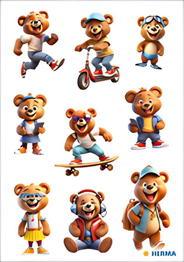 HERMA Sticker MAGIC Oursons stylés, papier