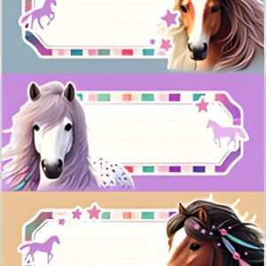 HERMA Étiquettes pour livres VARIO Le monde des chevaux