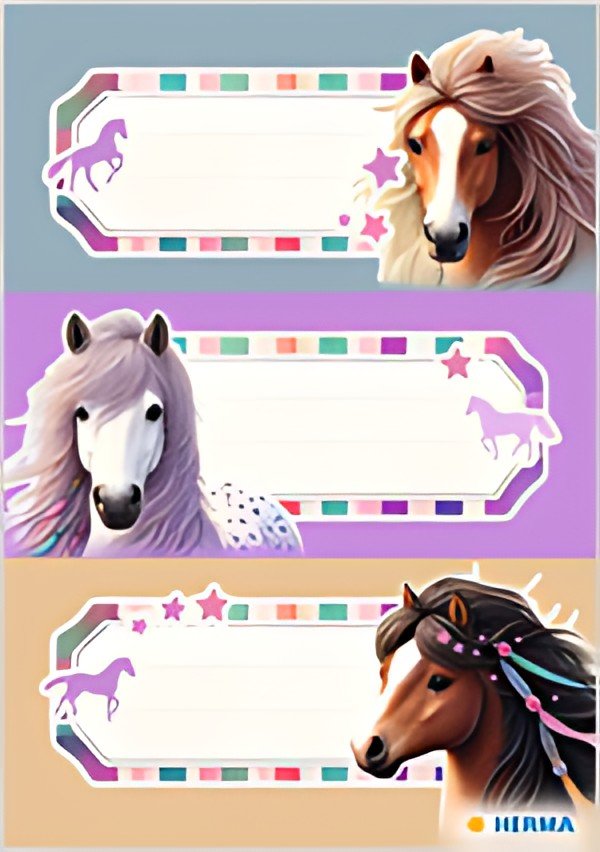 HERMA Étiquettes pour livres VARIO Le monde des chevaux