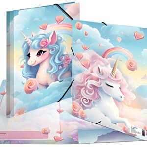 HERMA Chemise à élastique "Happy Unicorns", carton, A4
