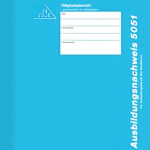 Livret de certificat de formation RNK Verlag, hebdomadaire, DIN A4