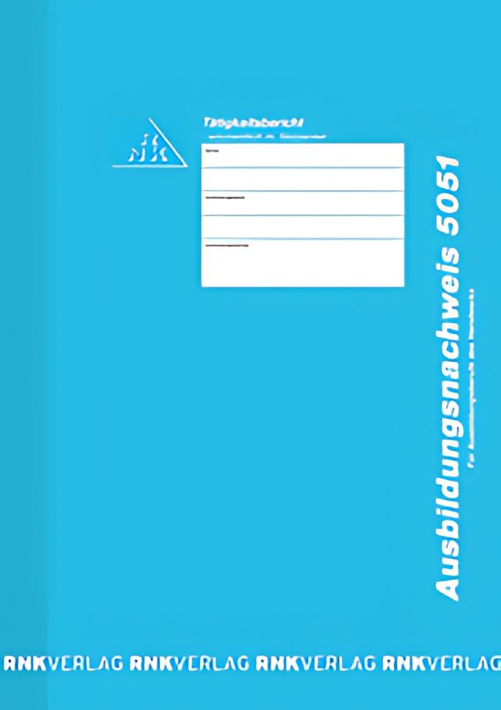 Livret de certificat de formation RNK Verlag, hebdomadaire, DIN A4