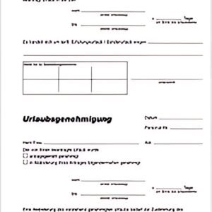 RNK Verlag Formulaire "demande de congé", bloc, format A5