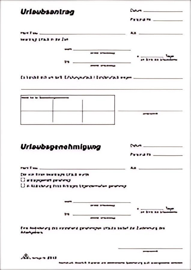 RNK Verlag Formulaire "demande de congé", bloc, format A5