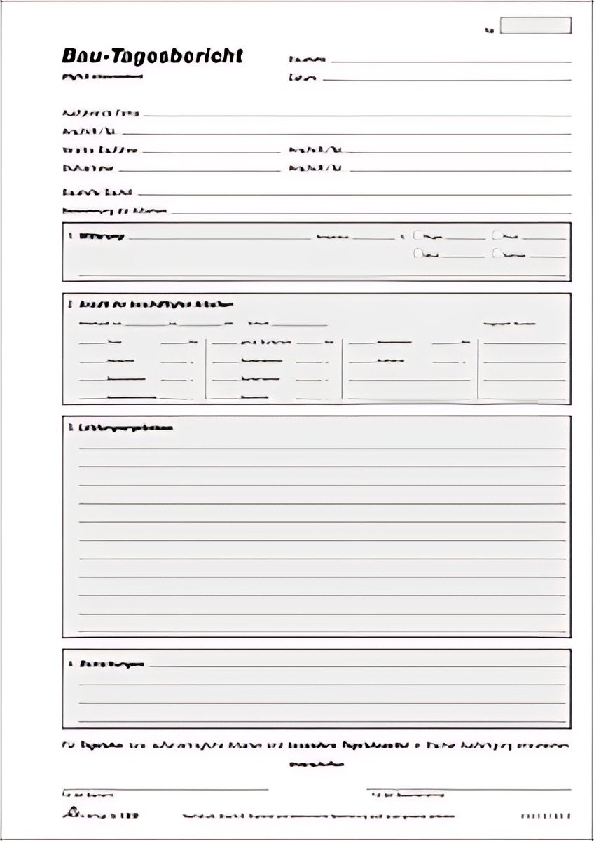 Formulaire RNK Verlag « Construction Daily Report », bloc, DIN A4