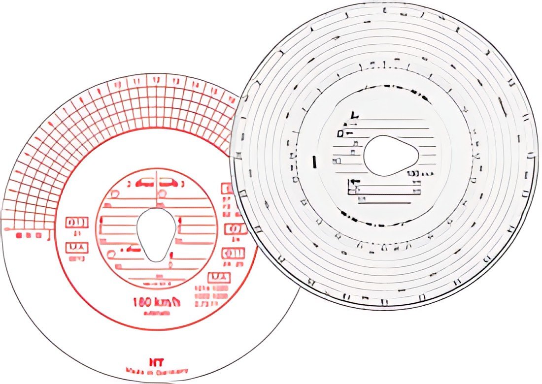 RNK Verlag Disque à diagramme HAUG, 180 km/h, automatique
