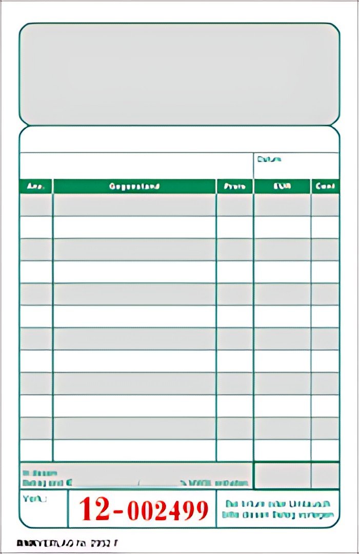 Bloc de caisse RNK Verlag, 96 x 167 mm, 2 x 50 feuilles