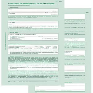 Formulaire RNK Verlag « Contrat de travail pour les salariés à temps partiel »