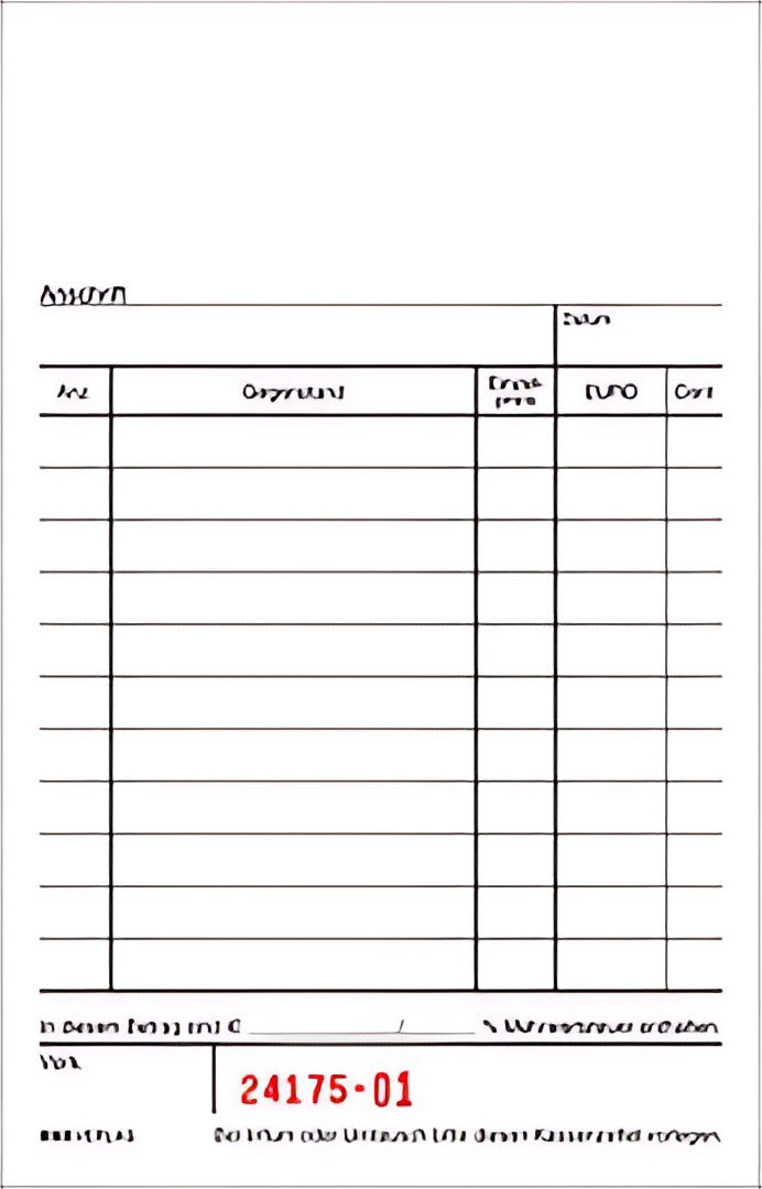 Bloc de caisse RNK Verlag, 96 x 167 mm, 2 x 50 feuilles
