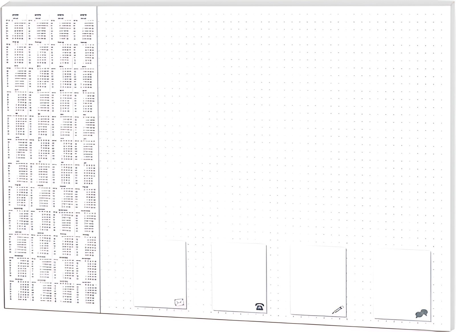 Bloc-notes en papier RNK Verlag "Bureau - pointillé"