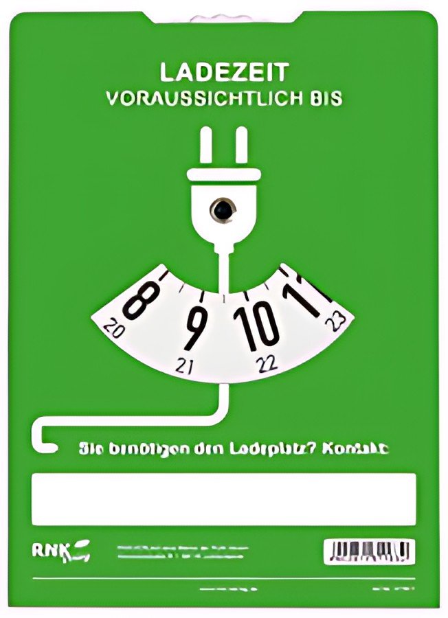 Disque de stationnement RNK Verlag avec disque de chargement, carton, bleu/vert