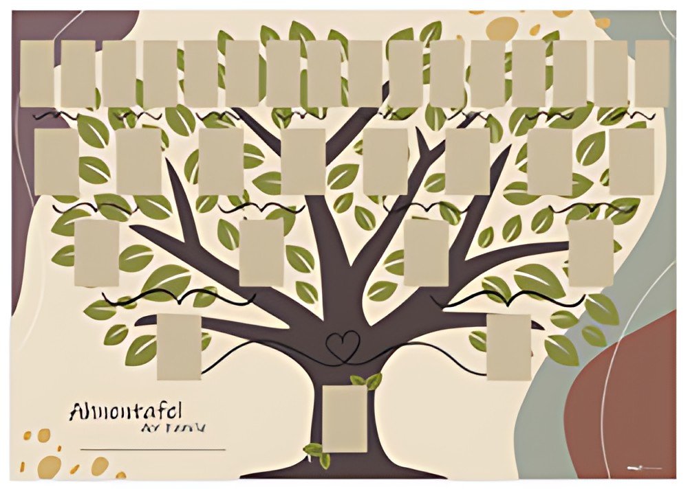 Pedigree de bijoux RNK Verlag "Arbre illustré", DIN A2