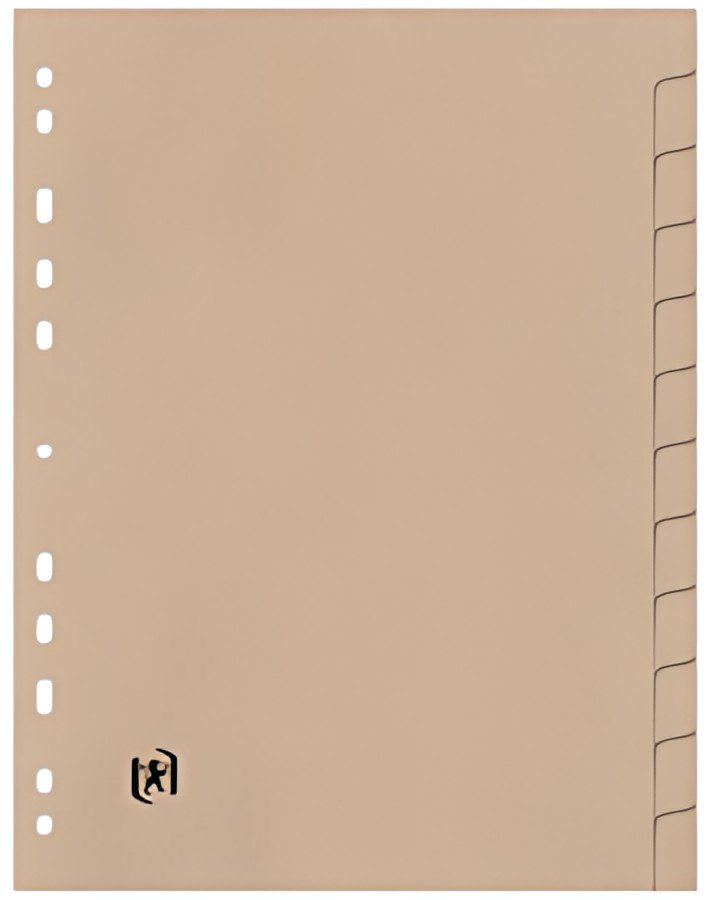 Oxford Intercalaires Touareg, uni, 12 touches, format A4