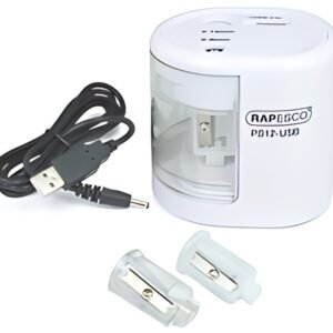 RAPESCO Taille-crayon électrique double PS12-USB, blanc