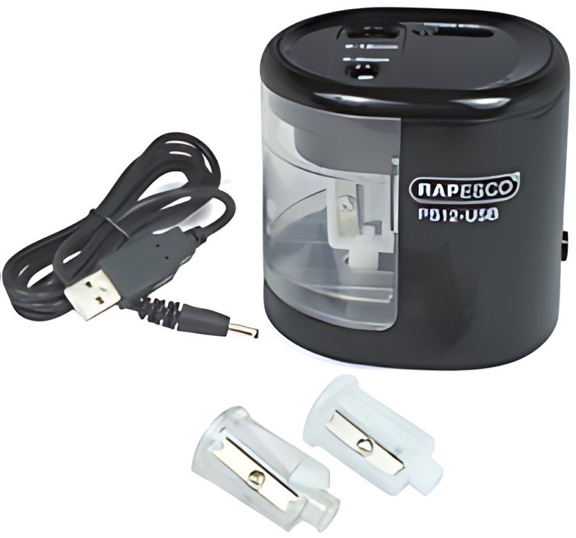 RAPESCO Taille-crayon électrique double PS12-USB, noir