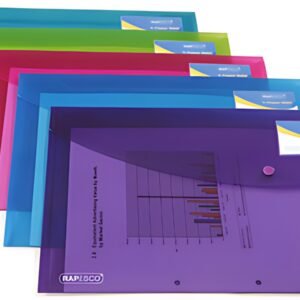 RAPESCO Pochette à documents, A4+, PP, couleurs assorties