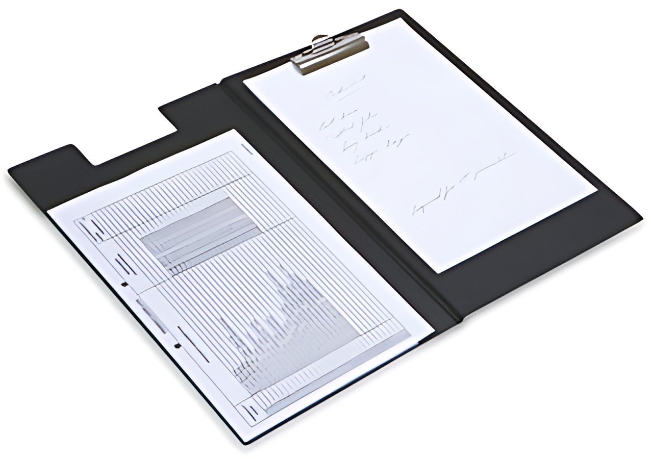 RAPESCO Pochette porte-bloc, A4, plastifié, PVC grainé, noir