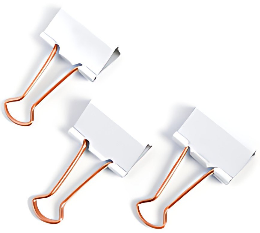 RAPESCO Pince double-clip, (L)19mm, blanc/or rose, 80 pièces