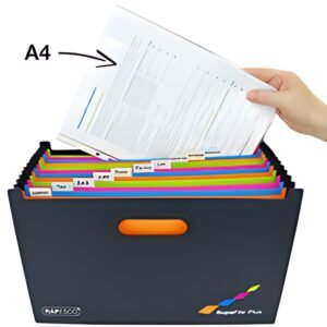 RAPESCO Trieur SupaFile Plus, A4+, 13 compartiments, noir