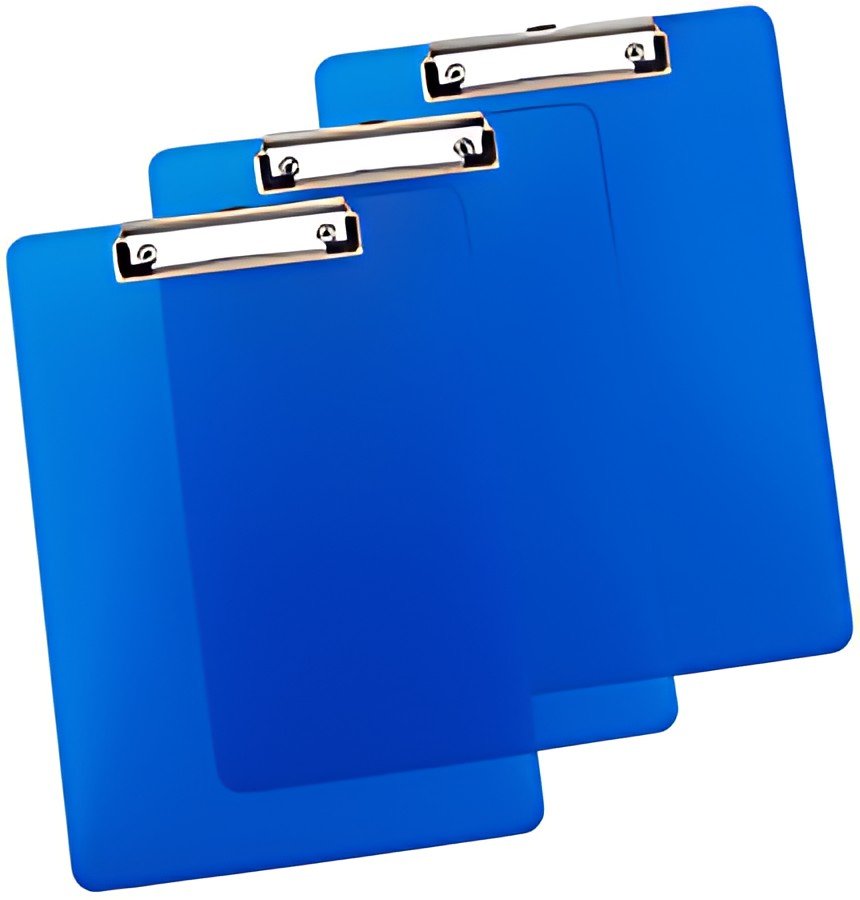 RAPESCO Porte-bloc à pince, A4, PP, bleu translucide