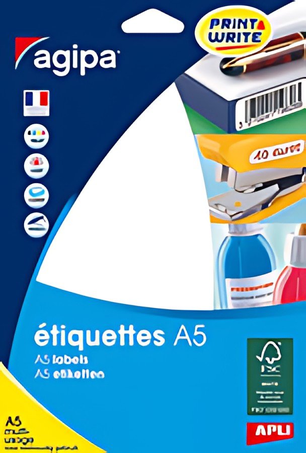 agipa Etiquettes multi-usage, 70 x 37 mm, blanc