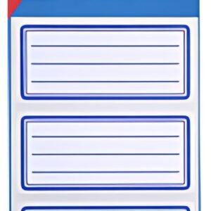 APLI Etiquettes pour livre, blanc/bleu, 34 x 75 mm lignées