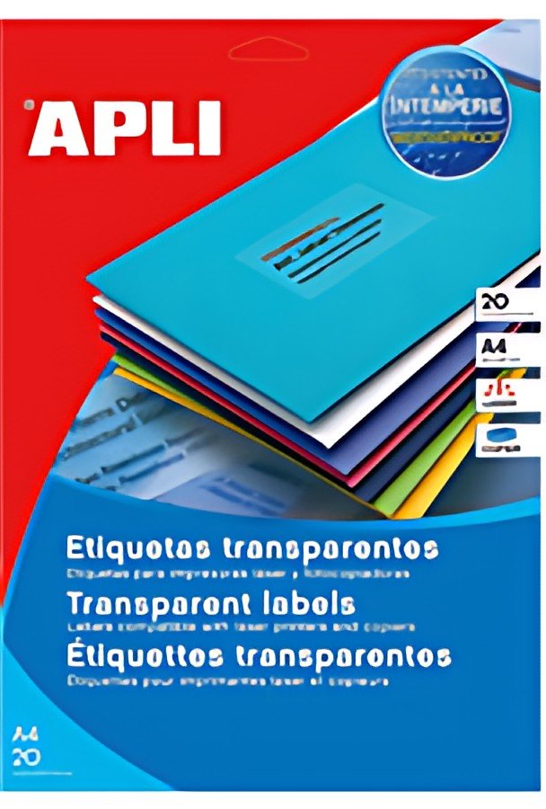 APLI Etiquette adresse transparente, 210 x 297 mm