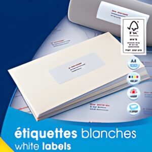 agipa Etiquette universelle, 105 x 42,4 mm, coin droits