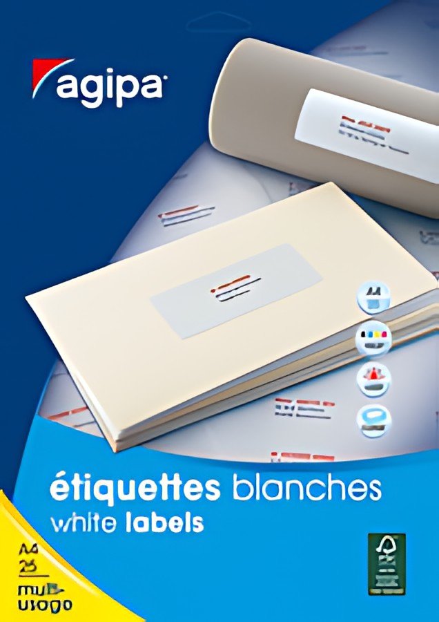 agipa Etiquette universelle, 50 x 20 mm, blanc