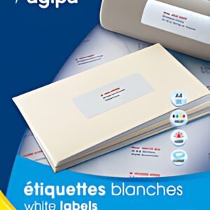 agipa Etiquette universelle, 50 x 25 mm, blanc