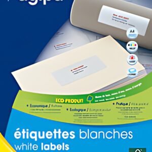 agipa Etiquette universelle, 38 x 21,2 mm, blanc