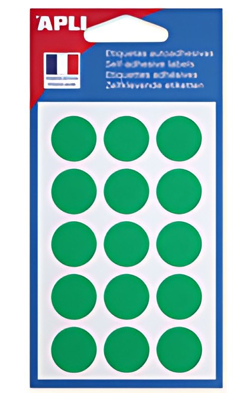 APLI Pastille de signalisation, diamètre: 19 mm, blanc