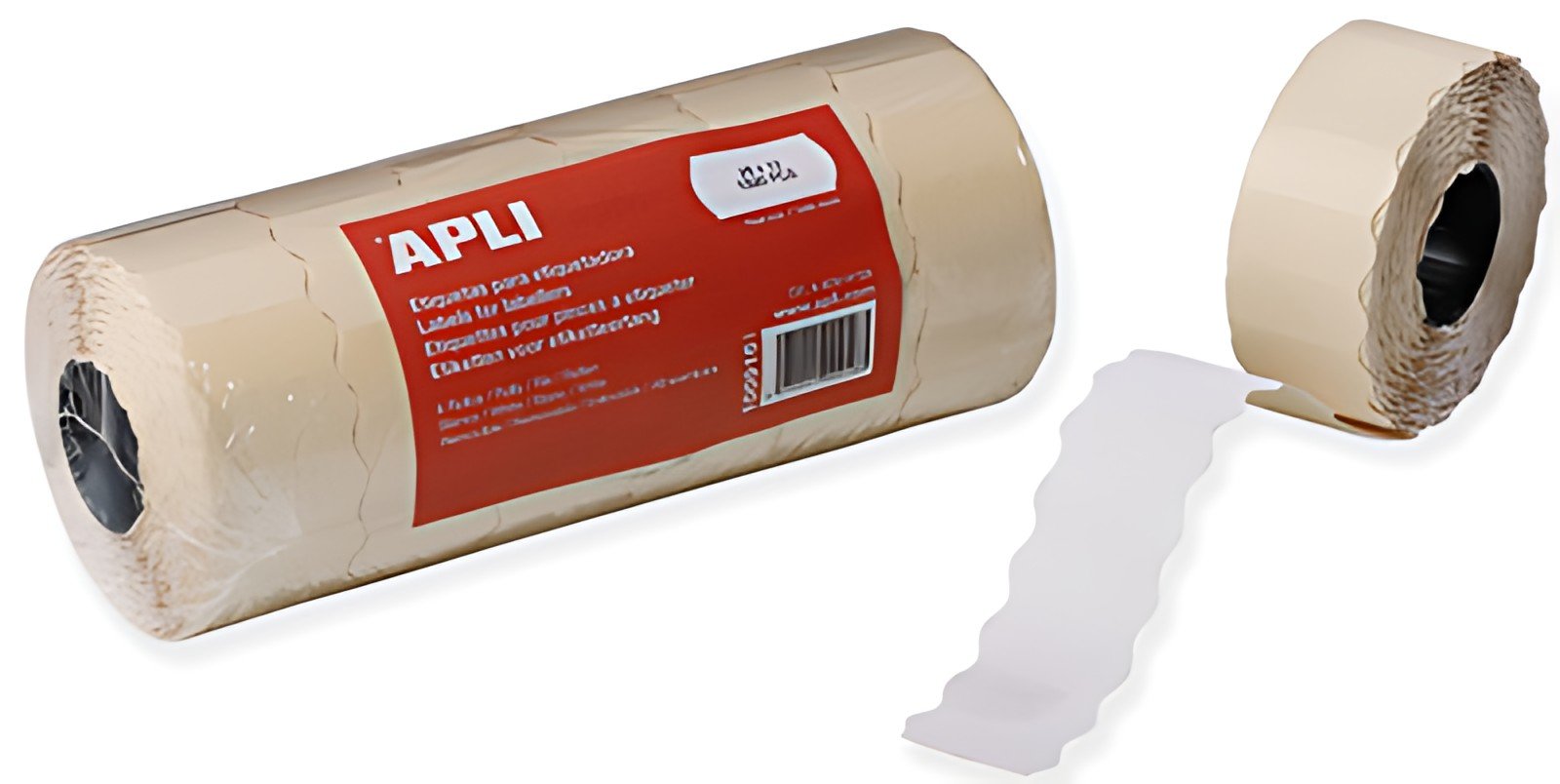 APLI Etiquette pour pince à étiqueter, 26 x 12 mm, blanc
