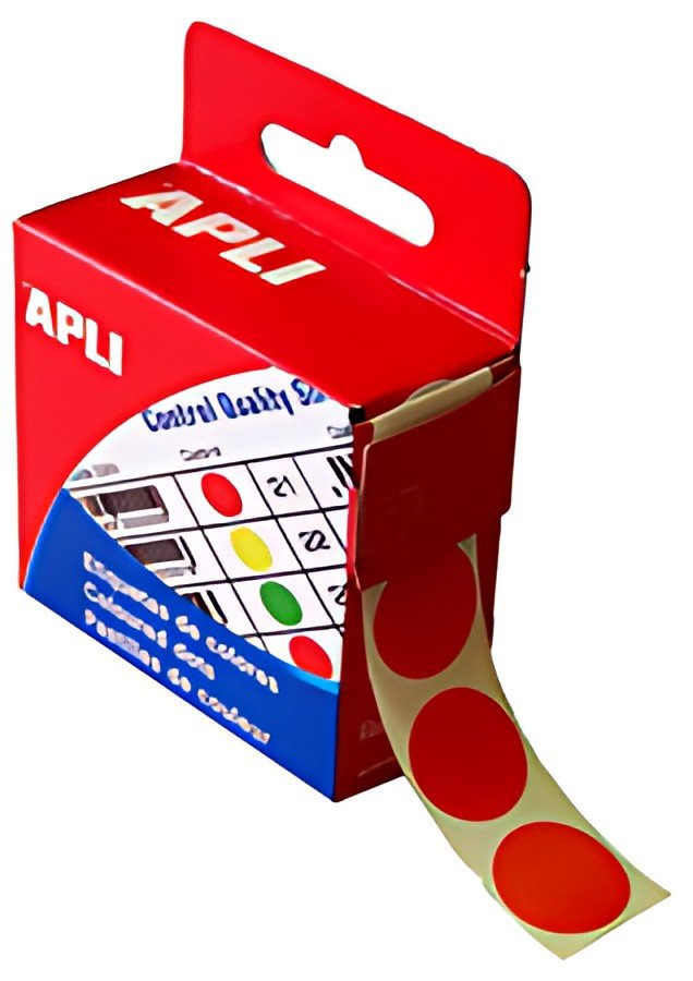 APLI Pastille de signalisation, diamètre: 15 mm, rouge