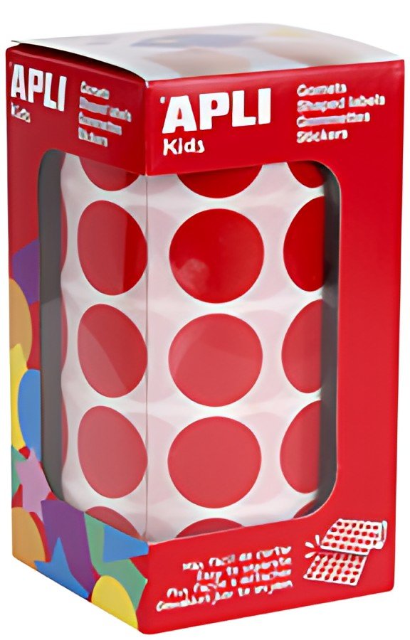 APLI Kids Gommette de couleur en rouleau, rouge
