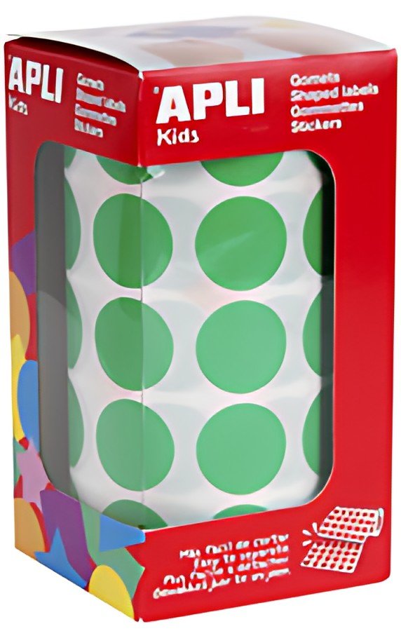 APLI Kids Gommette de couleur en rouleau, vert