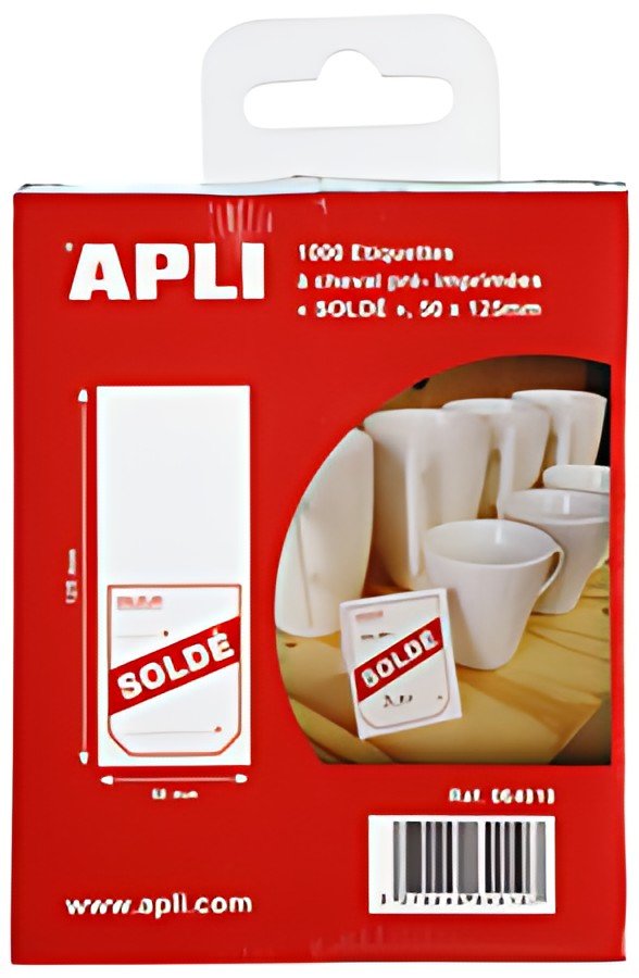 APLI Etiquette d'affichage prix "Soldé", 50 x 125 mm