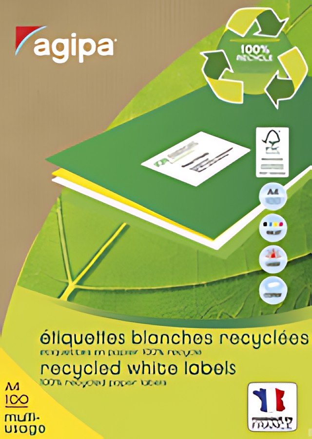 agipa Etiquette multi-usage, recyclé, 210 x 148,5 mm, blanc