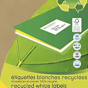 agipa Etiquette multi-usage, recyclé, 99,1 x 38,1 mm, blanc