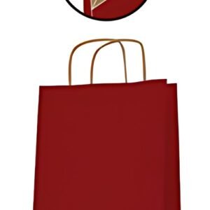 APLI Sac en papier, kraft, petit, rouge
