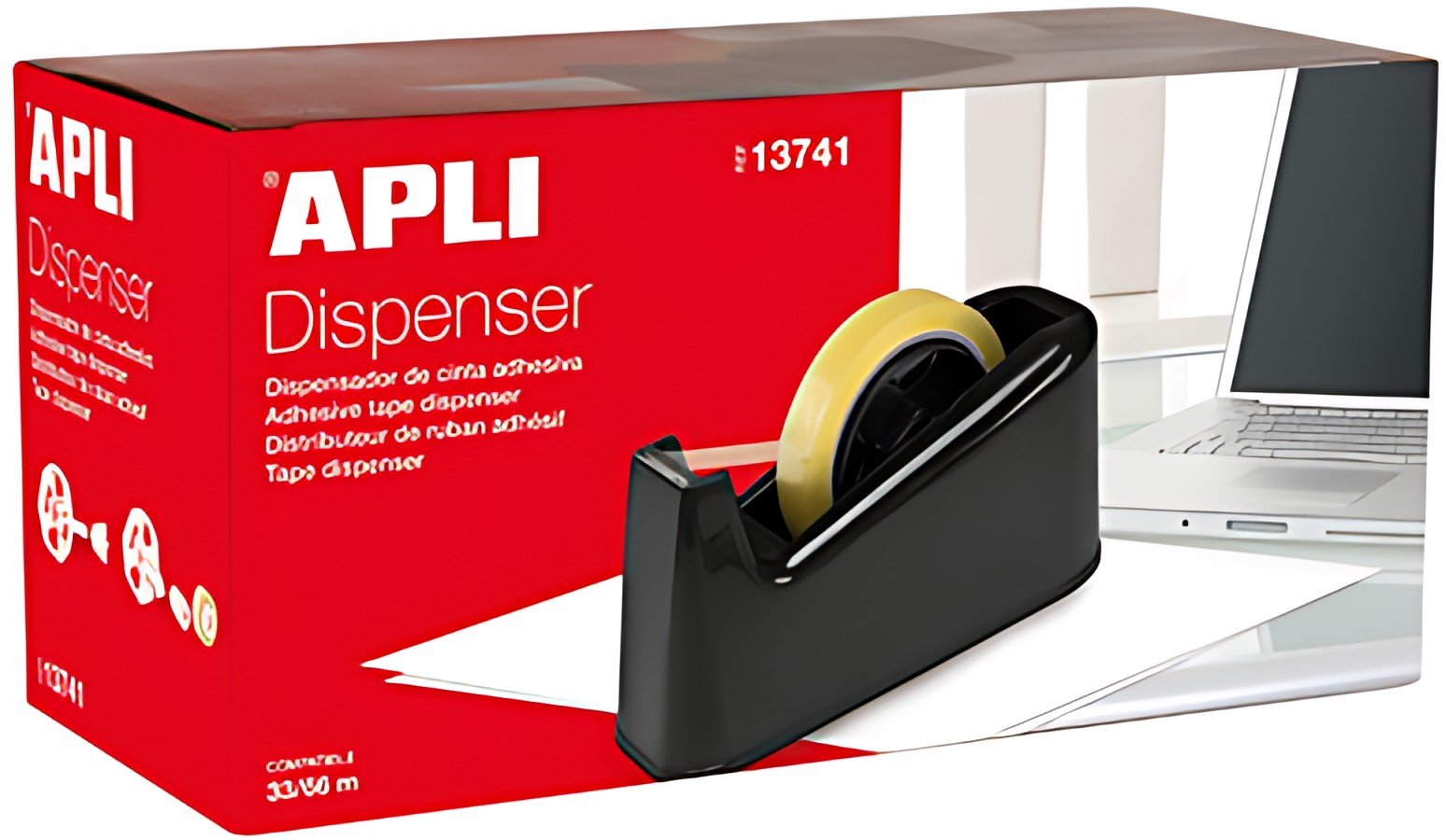 APLI Dévidoir de table, non équipé, noir
