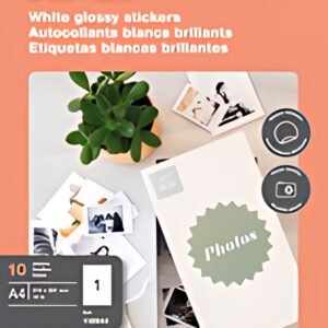 APLI Etiquette photo brillante, 210 x 297 mm, blanc