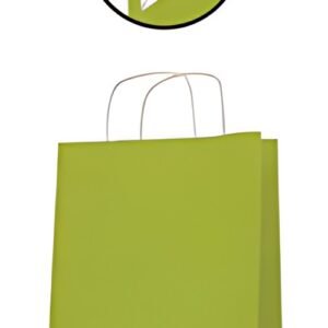 APLI Sac en papier, kraft, moyen, vert lime