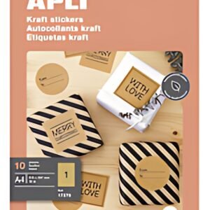 APLI Etiquette en papier kraft, 210 x 297 mm, kraft brun