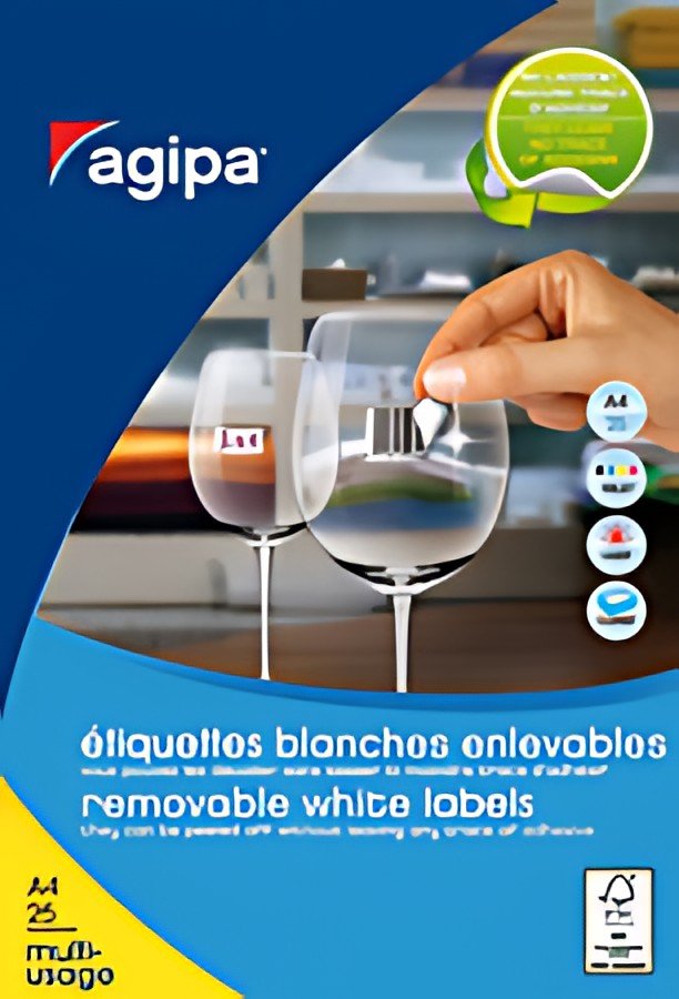 agipa Etiquette universelle, 22 x 16 mm, enlevable, blanc