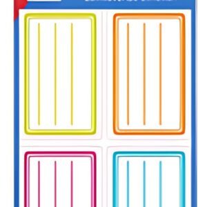 APLI Etiquettes pour livre, 36 x 56 mm, lignées, assorti