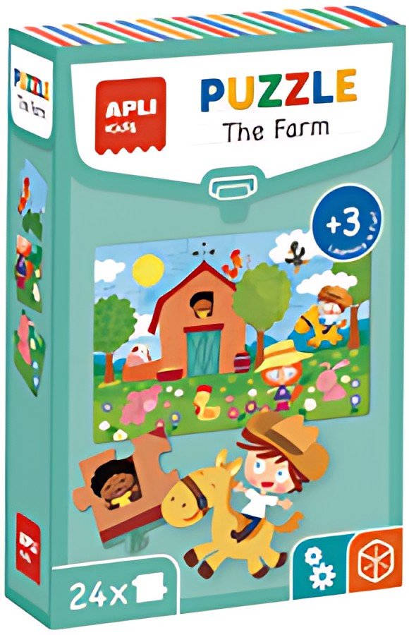 APLI kids Puzzle éducatif "The Farm", 24 pièces